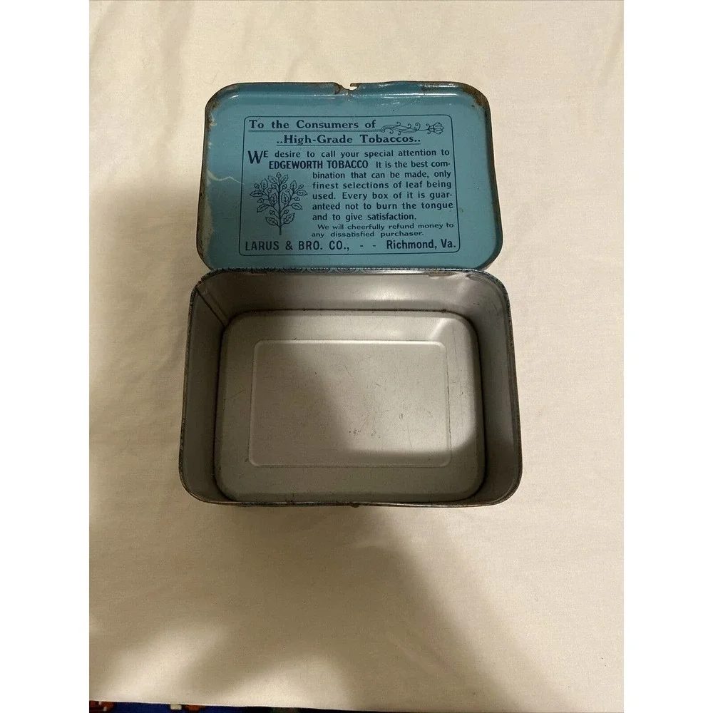 Edgeworth Extra High Grade Sliced Pipe Tobacco Tin Made In Richmond Virginia